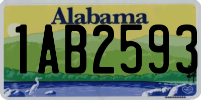 AL license plate 1AB2593