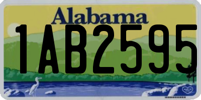AL license plate 1AB2595