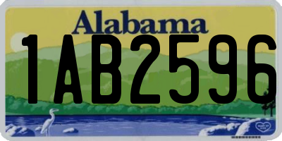 AL license plate 1AB2596