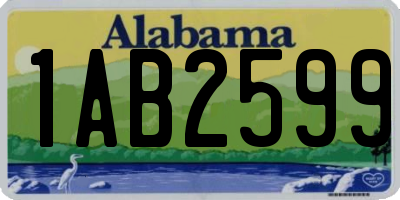 AL license plate 1AB2599