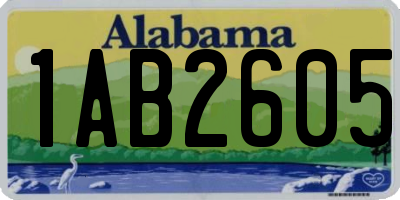 AL license plate 1AB2605