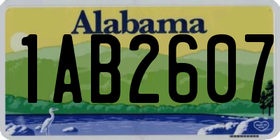 AL license plate 1AB2607