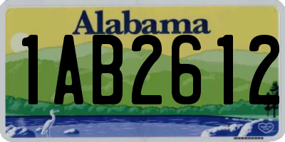 AL license plate 1AB2612