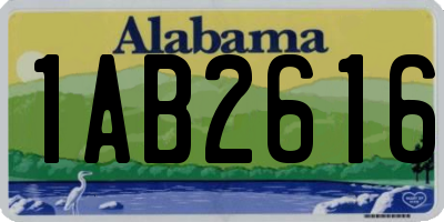 AL license plate 1AB2616