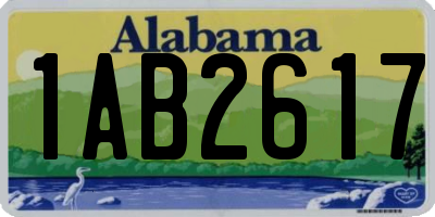 AL license plate 1AB2617