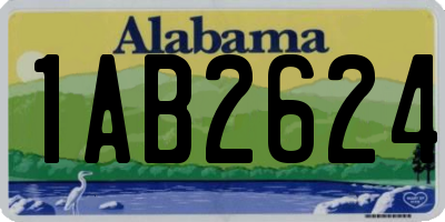 AL license plate 1AB2624