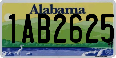 AL license plate 1AB2625