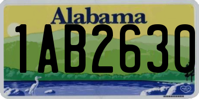 AL license plate 1AB2630