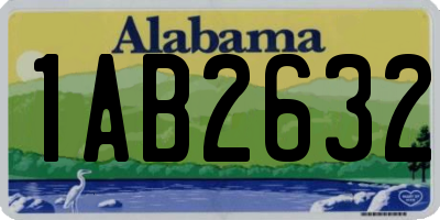 AL license plate 1AB2632