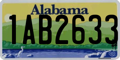 AL license plate 1AB2633