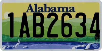 AL license plate 1AB2634