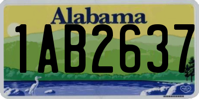 AL license plate 1AB2637