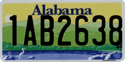 AL license plate 1AB2638