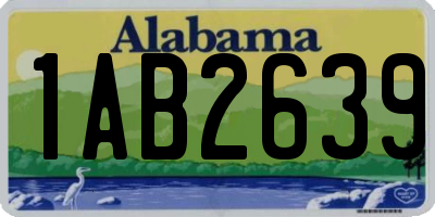 AL license plate 1AB2639