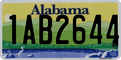 AL license plate 1AB2644
