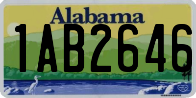 AL license plate 1AB2646