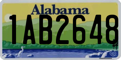 AL license plate 1AB2648