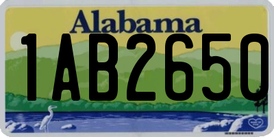 AL license plate 1AB2650