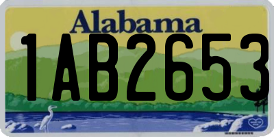 AL license plate 1AB2653