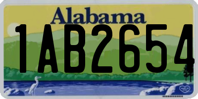 AL license plate 1AB2654