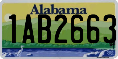 AL license plate 1AB2663