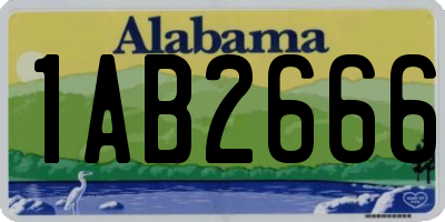 AL license plate 1AB2666