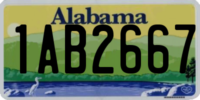 AL license plate 1AB2667