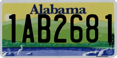 AL license plate 1AB2681