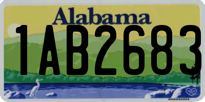 AL license plate 1AB2683