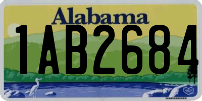 AL license plate 1AB2684