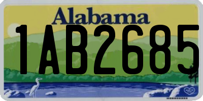 AL license plate 1AB2685