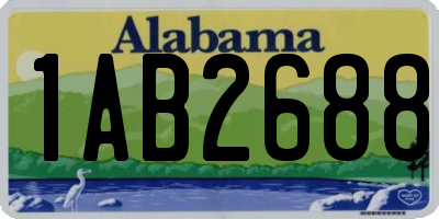 AL license plate 1AB2688