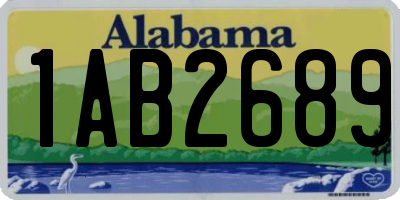 AL license plate 1AB2689