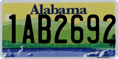 AL license plate 1AB2692