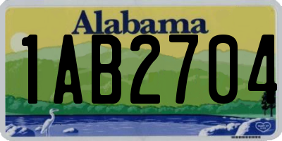 AL license plate 1AB2704