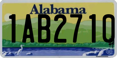 AL license plate 1AB2710