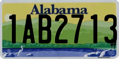 AL license plate 1AB2713