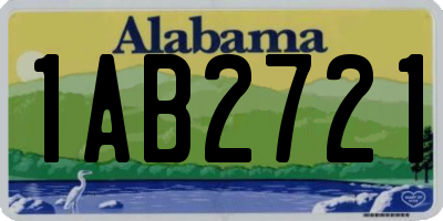 AL license plate 1AB2721