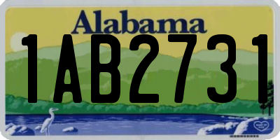 AL license plate 1AB2731