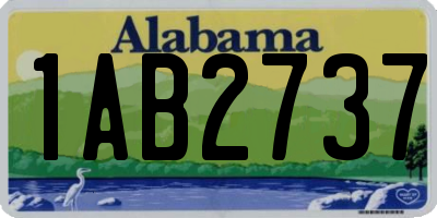 AL license plate 1AB2737