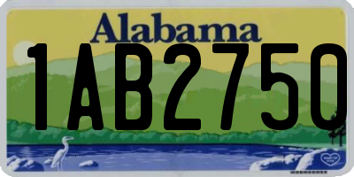 AL license plate 1AB2750