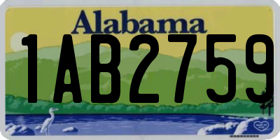 AL license plate 1AB2759