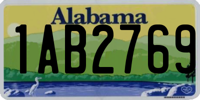 AL license plate 1AB2769