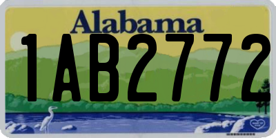 AL license plate 1AB2772