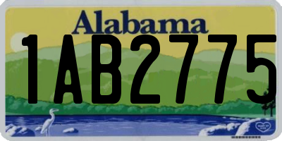 AL license plate 1AB2775