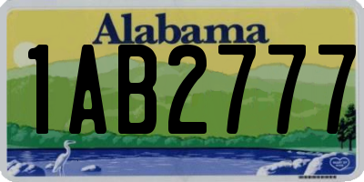 AL license plate 1AB2777