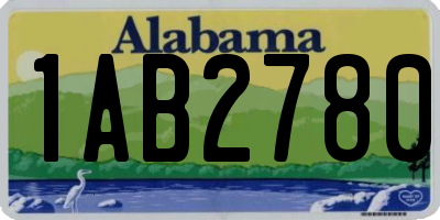 AL license plate 1AB2780