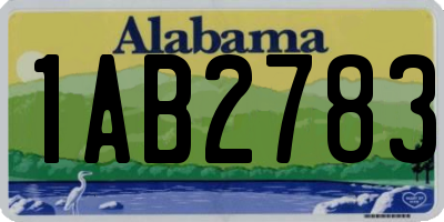 AL license plate 1AB2783