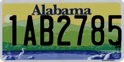 AL license plate 1AB2785