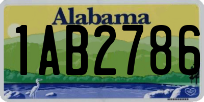 AL license plate 1AB2786